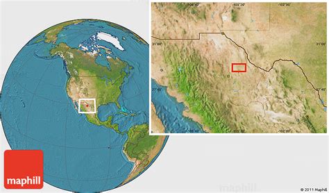 Satellite Location Map Of San Pedro