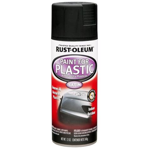 Rust Oleum Automotive 12 Oz Black Satin Spray Paint For Plastic 6