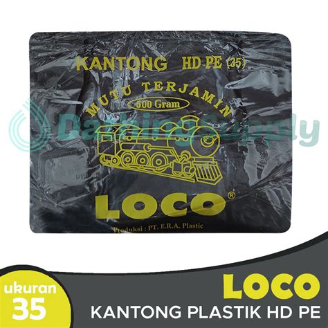 Jual Kantong Plastik HD PE Loco Hitam Tebal Uk 35 Berat 500 Gr