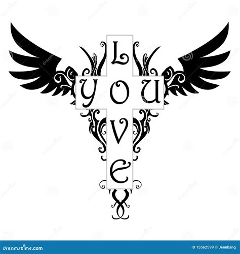 Love You Tattoo Royalty Free Stock Images - Image: 15562599