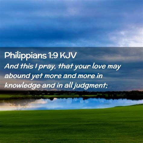 Philippians 1 9 KJV Bible Verse Images