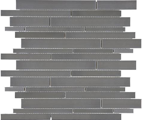 Stainless Steel Random Strip Mosaic 13.74 x 11.73 Sheet - Tiles Direct Store