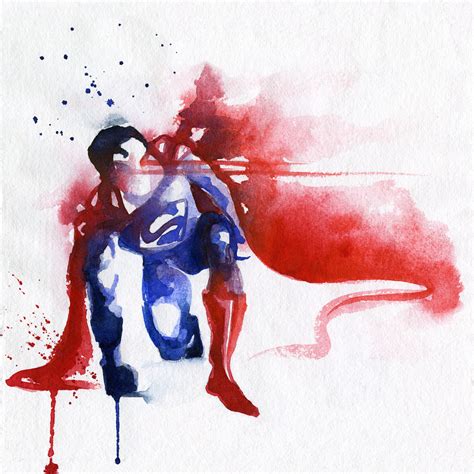 Geek Art Gallery Paintings Superhero Watercolors