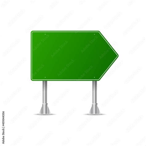 Realistic Green street and road signs. City illustration vector. Street ...