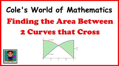 Finding The Area Between 2 Curves That Cross Calculus YouTube