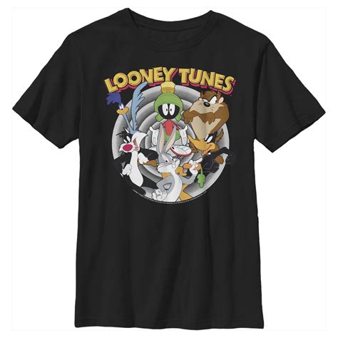 Boy's Looney Tunes Classic Gang Graphic Tee Black Small - Walmart.com