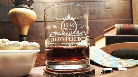 Aged To Perfection Whiskey Glass Vintage Limited Edition Bourbon Glass