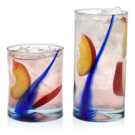 Libbey 99104 Blue Ribbon Tumbler And Rocks Glass Set 16 Piece