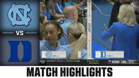 North Carolina Vs Duke Acc Volleyball Highlights Youtube