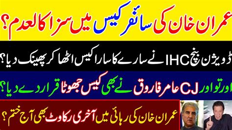 Big Big Breaking Ihc Quashes Cypher Case Against Imran Khan As Well As Sentence Imran Khan Pti