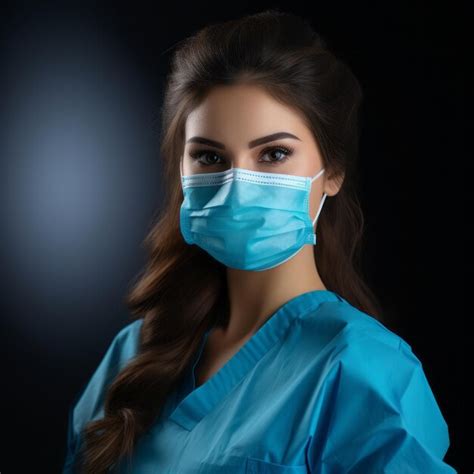 Premium Ai Image Portrait Of A Young Female Doctor Wearing A Surgical