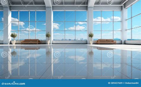 interior  empty open space office area  modern luxury building