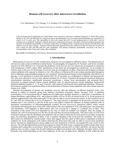 LOW-LEVEL MICROWAVE RADIATION EFFECTS ON