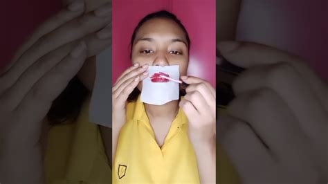 Viral Tissue Paper Lipstick Hack 😱 Shorts Hack Viralshorts Shortsfeed Youtube