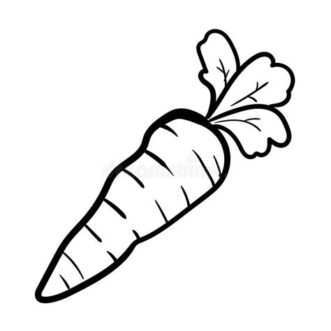 Black And White Carrot Clipart