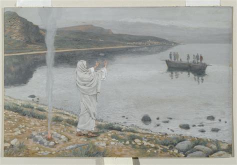 Cristo aparece en la orilla del lago Tiberíades ilustración de La vida