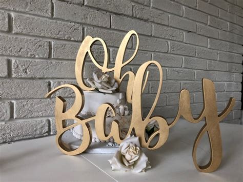 Oh Baby Large Gold Sign for Baby Gender Reveal Party Decor | Etsy