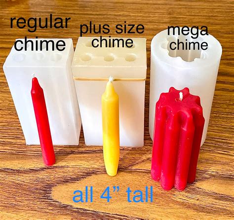 Silicone Chime Candle Mold 4 Mini Taper Mold Spell Candle Etsy