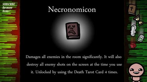 Binding Of Isaac Items Necronomicon Youtube