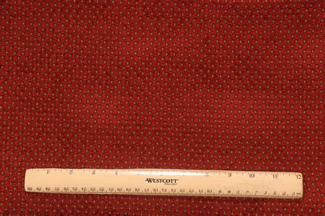 Yards Barrow M B Woven Chenille Upholstery Fabric In Crimson