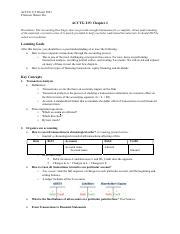 Chapter 2 One Pager Pdf ACCTG 215 Winter 2023 Professor Shawn Shi