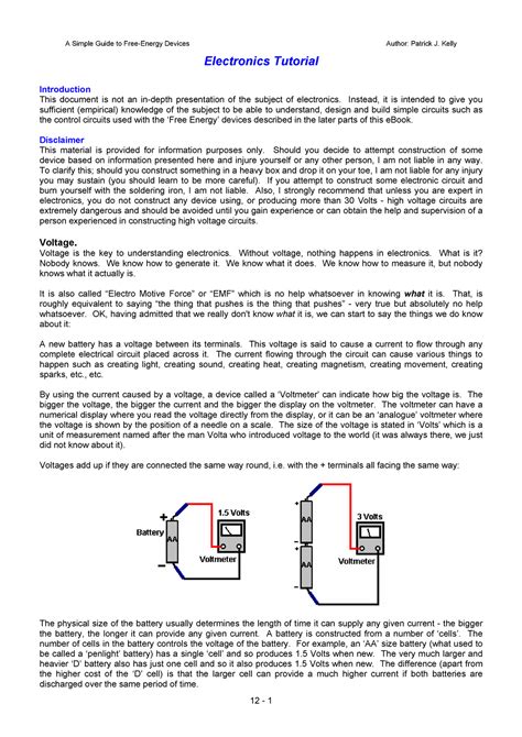 A Practical Guide To Free Energy Devices Electronics Tutorial A