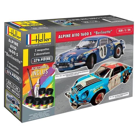 Coffret 2 Maquettes Voiture Alpine A110 1600S Heller Rue Des