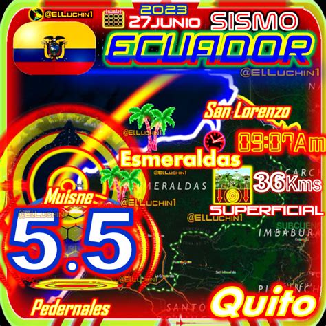 Temblor Alerta On Twitter Alerta Sismo 5 5 IGE Muisne Al