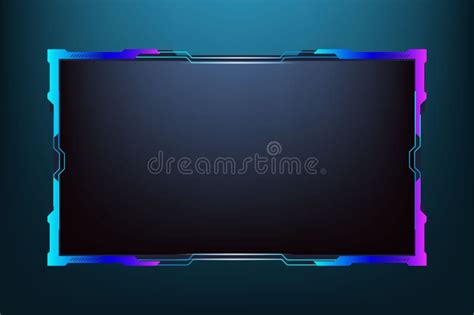 Colorful Screen Overlay Frame Design With Purple And Blue Colors