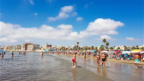 Torrevieja Beach Playa De Los Naufragos Spain Youtube