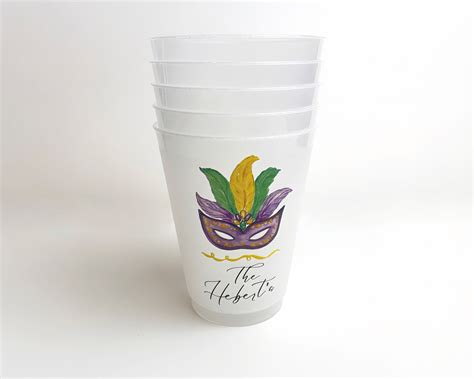 Mardi Gras Party Cups With Personalization and Mardi Gras Mask Custom ...