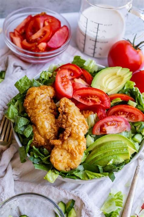 Crispy Chicken Salad With Buttermilk Ranch The Food Charlatan