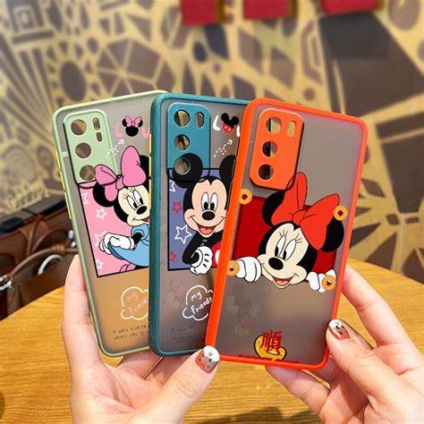 Disney Mickey Minnie Mouse Case Matte For Huawei P50 P40 P30 P20 Mate