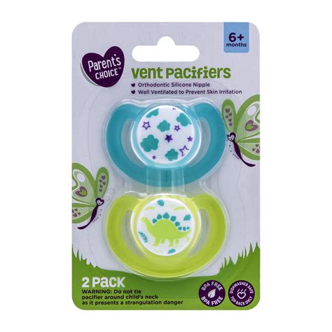 Parents Choice Parent`s Choice 2pk Vent Pacifier 6m