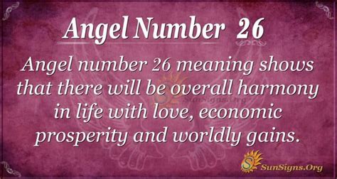 Angel Number 26 Meaning - A Sign Of Wealth And Joy - SunSigns.Org