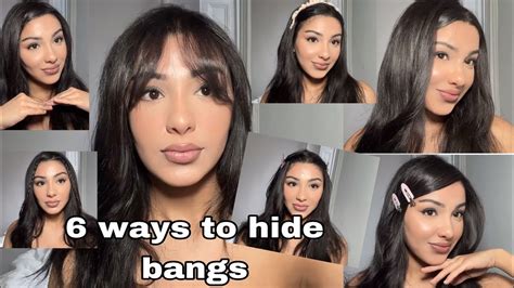 HOW TO HIDE BANGS With Short Hair YouTube