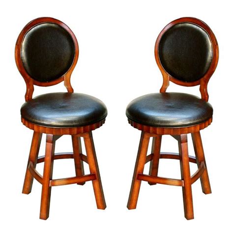 Shop Carolina Bicast Leather Swivel Counter Stools (Set of 2) - Free ...