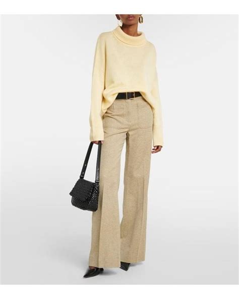 Lisa Yang Heidi Cashmere Turtleneck Sweater In Yellow Lyst