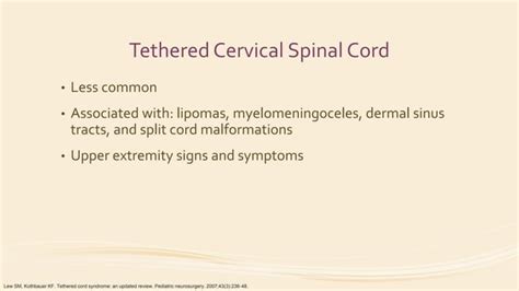 Tethered Cord Syndrome Ppt