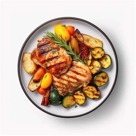 Premium AI Image Grilled Chicken Fillet And Fresh Vegetable Salad