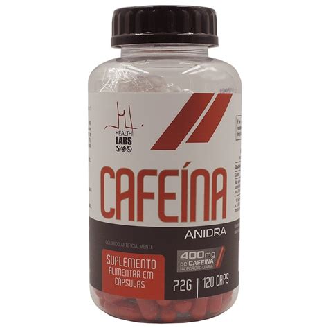 Comprar Cafeína Anidra Health Labs 120 Cápsulas