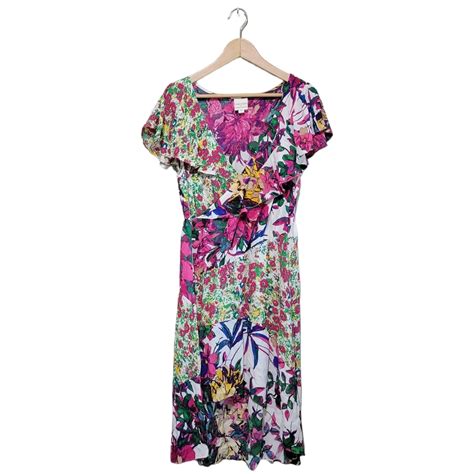 Anthropologie X Tracy Reese Ennis Floral Midi Dress Gem