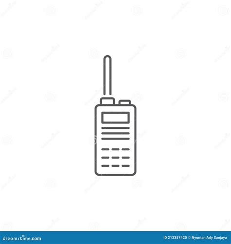 Walkie Talkie Outline Icon Linear Style Sign For Mobile Concept And Web