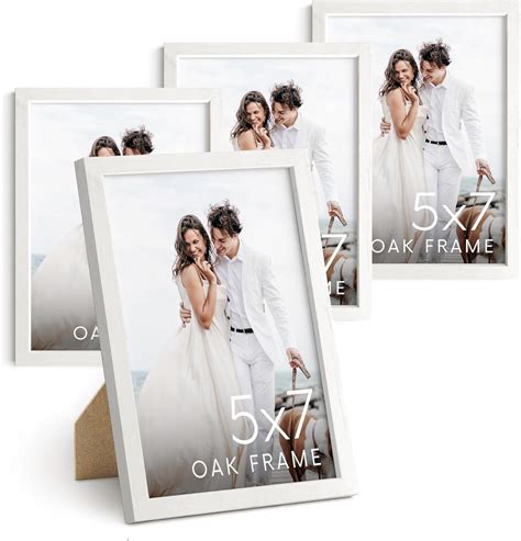 Haus And Hues White Wood Picture Frames 5x7 Bulk Photo Frames 5x7 Set