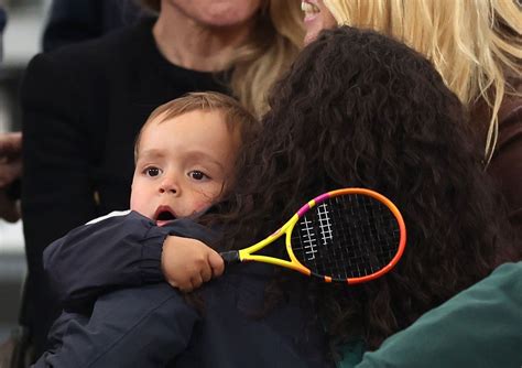 Rafael Nadals Son Watches Dad At The French Open With Mini Tennis