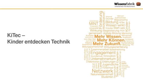 Pdf Kitec Kinder Entdecken Technik Wissensfabrik De Entdecken Und