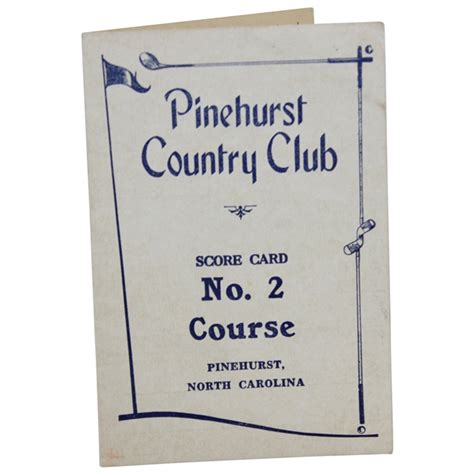 Lot Detail - Pinehurst #2 Stymie Scorecard