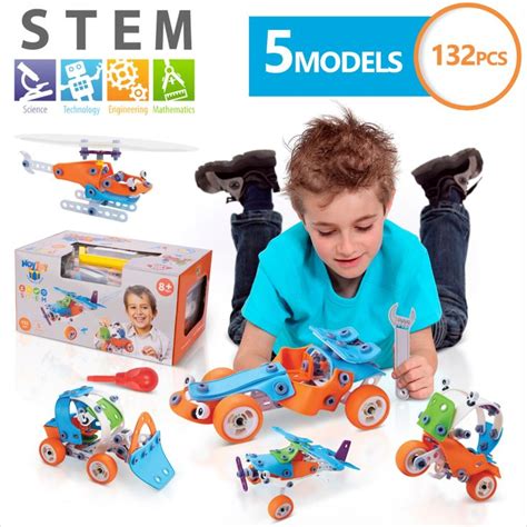 STEM Learning Toys | 5IN1 Educational Engineering Building Set |132 PCS ...