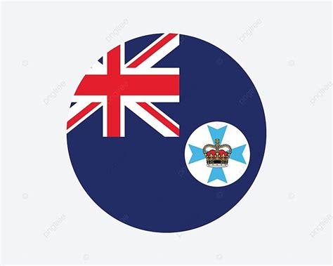 Queensland Qld Round Flag Icon Circular Round Vector, Icon, Circular ...