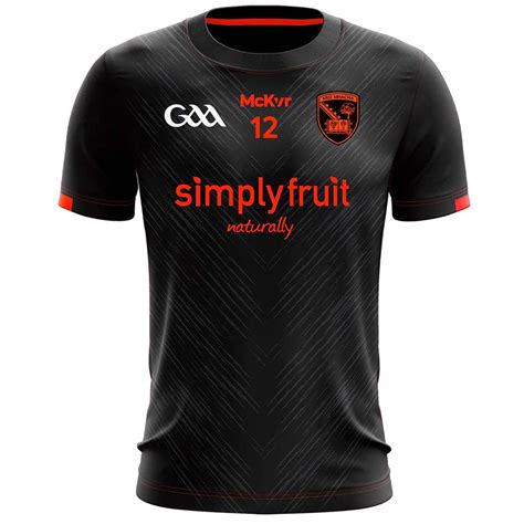 Mc Keever Armagh GAA Official Numbered Away Jersey - Adult - Black/Ora ...